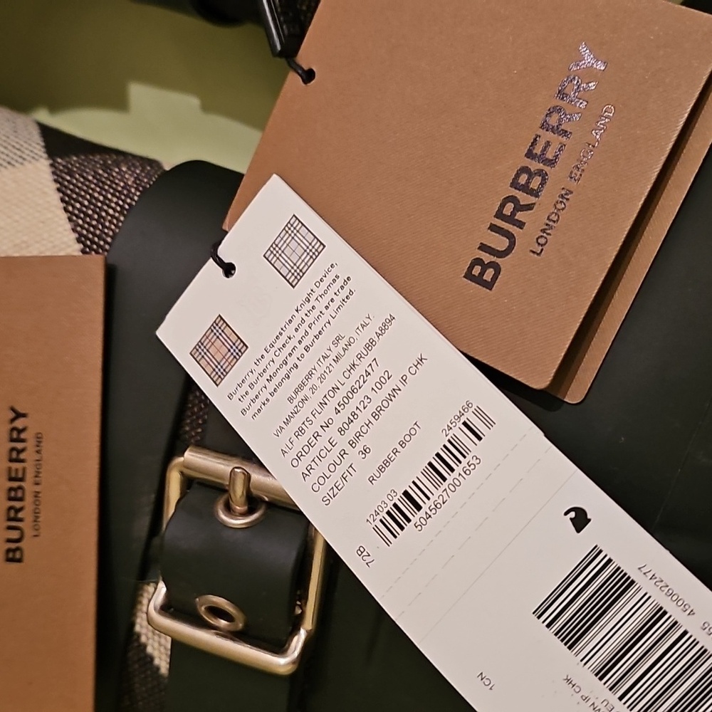 ♥️ BURBERRY Holloway Mid-calf Rain Boots - Picture 7 of 10